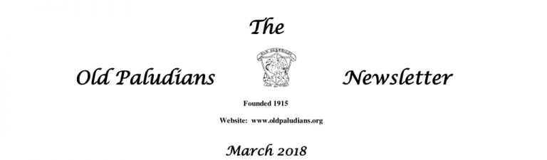 Old Paludians Newsletter March 2018
